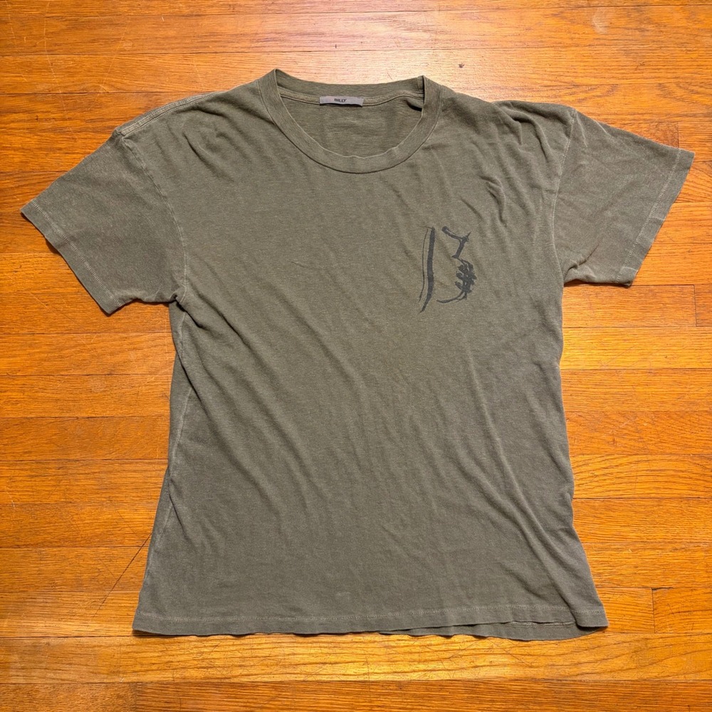 Billy Los Angeles East Lake Mens Olive Green Graphic T-Shirt Made in USA Size M
